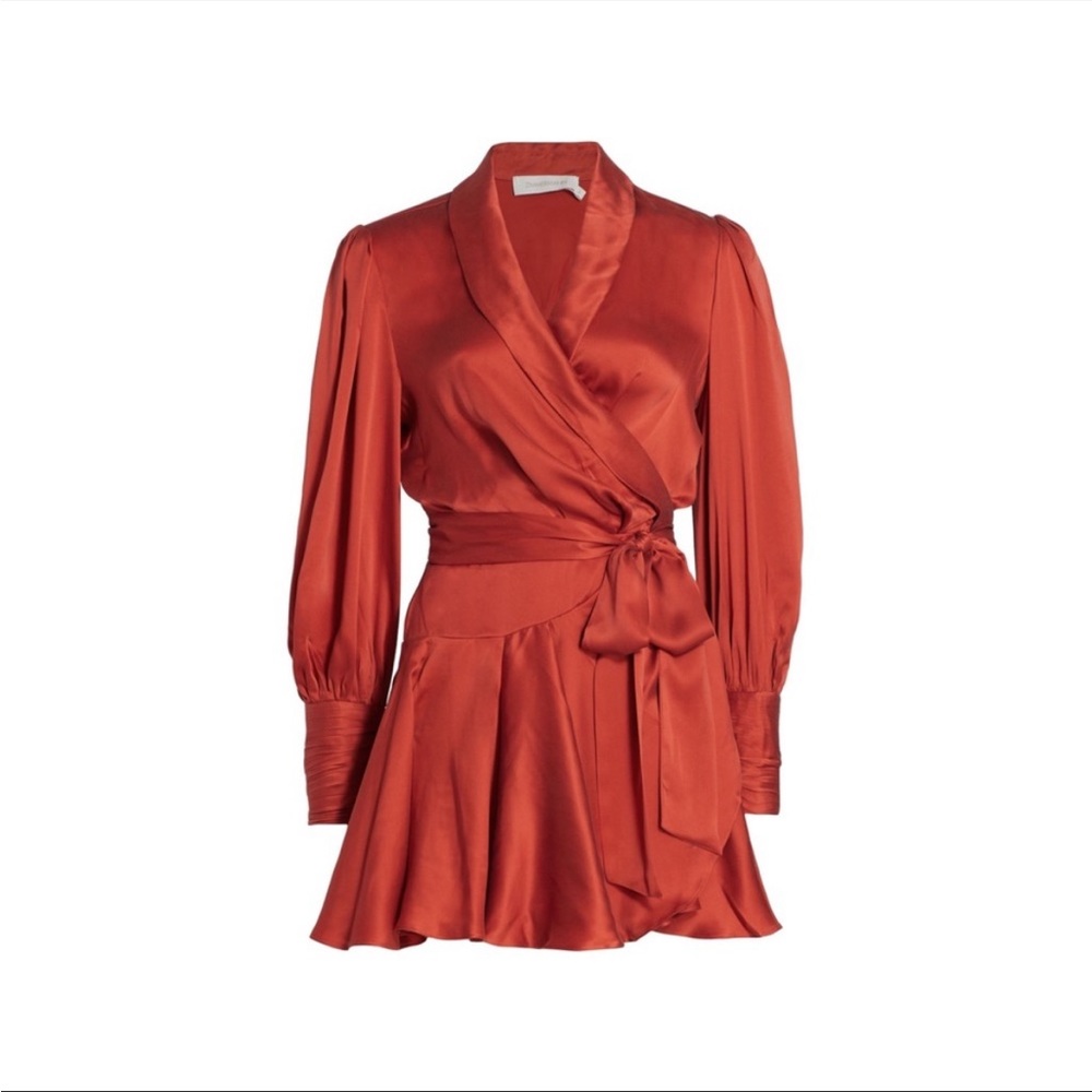 Zimmerman silk wrap mini dress size 3